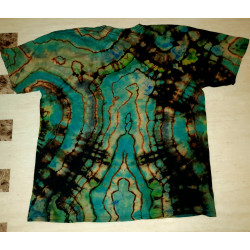 Mens XL Reverse Ice Dye Geode T-Shirt